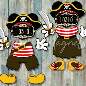 Wish Porthole Pirate Captain Mickey, Pirate Captain Minnie, cruise magnet door magnet, porthole magnet, DCL, Pirates life for me