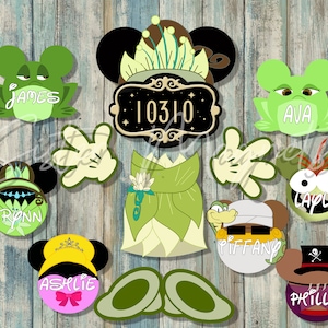 Custom DCL Princess and the Frog Tiana Inspired Wish Porthole Cruise Magnets Family Set