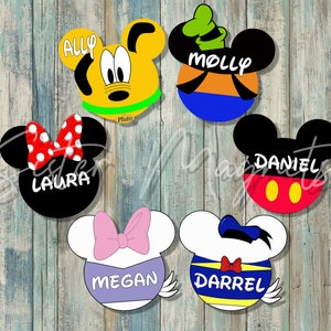 Custom Cruise DCL Mickey, Minnie, Donald, Daisy, Goofy, Pluto Inspired Cruise Door Magnets, door decorations, family cruise