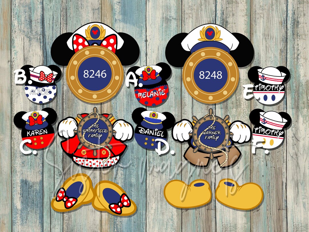 Custom Cruise Porthole Captain Mickey Captain Minnie Sailor - Etsy