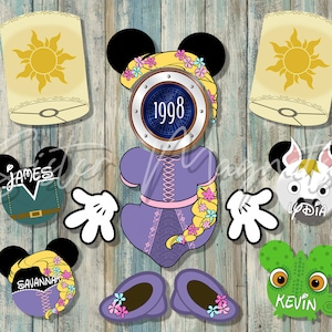 Custom Cruise, DCL, Tangled Rapunzel Inspired Porthole cruise magnet, door magnet, porthole magnet, flynn rider, pascal, maximus, lanterns