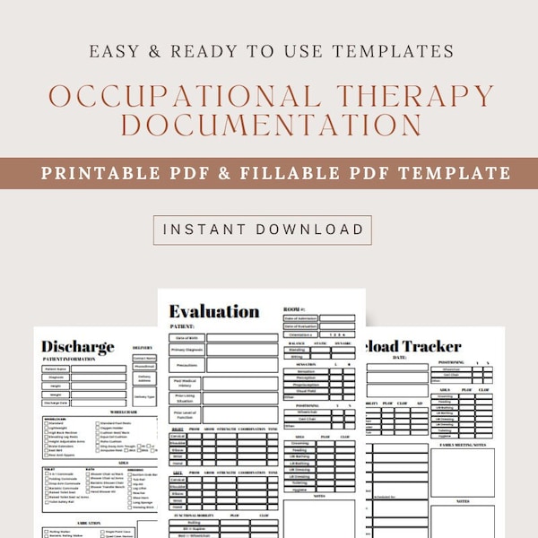 Occupational Therapy Notes Template Etsy Occupational Therapy Notes Template Etsy
