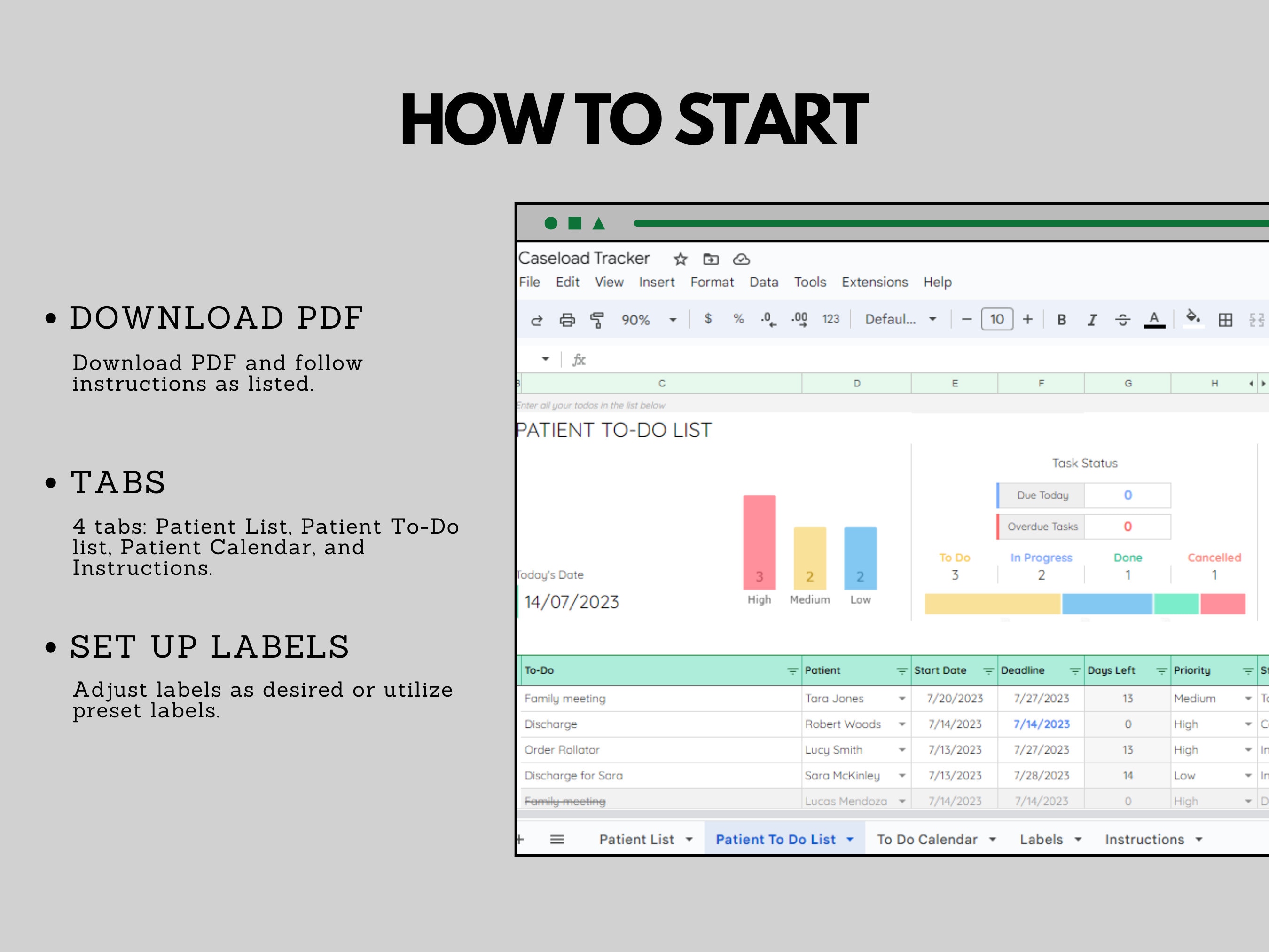 Client Tracker - Caseload Tracker - Client Management Google Sheets ...