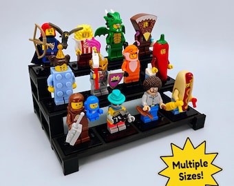 Display Stand for LEGO® Minifigures, Holds 9–42 Minifigs