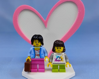 Heart Display for LEGO® Minifigures | Father's Day Gift