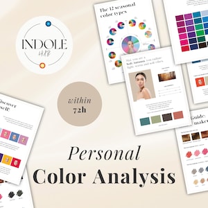 Personal Color Analysis: Which color type are you? Professional luxury analysis with styling tips, virtual, digital, by IndoleHub [ENGLISH]