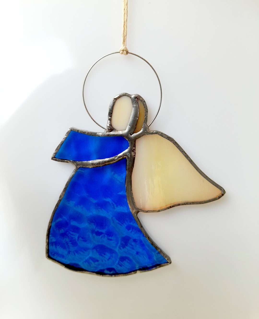 Stained Glass Angel Suncatcher, Stained Glass Angel Ornament, Stained