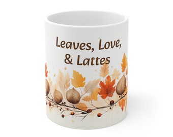 Autumn Mug, Fall Mug, Colorful Mug, Nature Mug, Leaf Mug