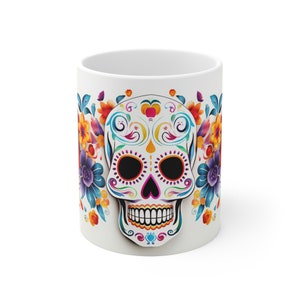 Dia de los Muertos Mug, Halloween Mug, Day of the Dead Mug, Skeleton Mug, Festive Mug