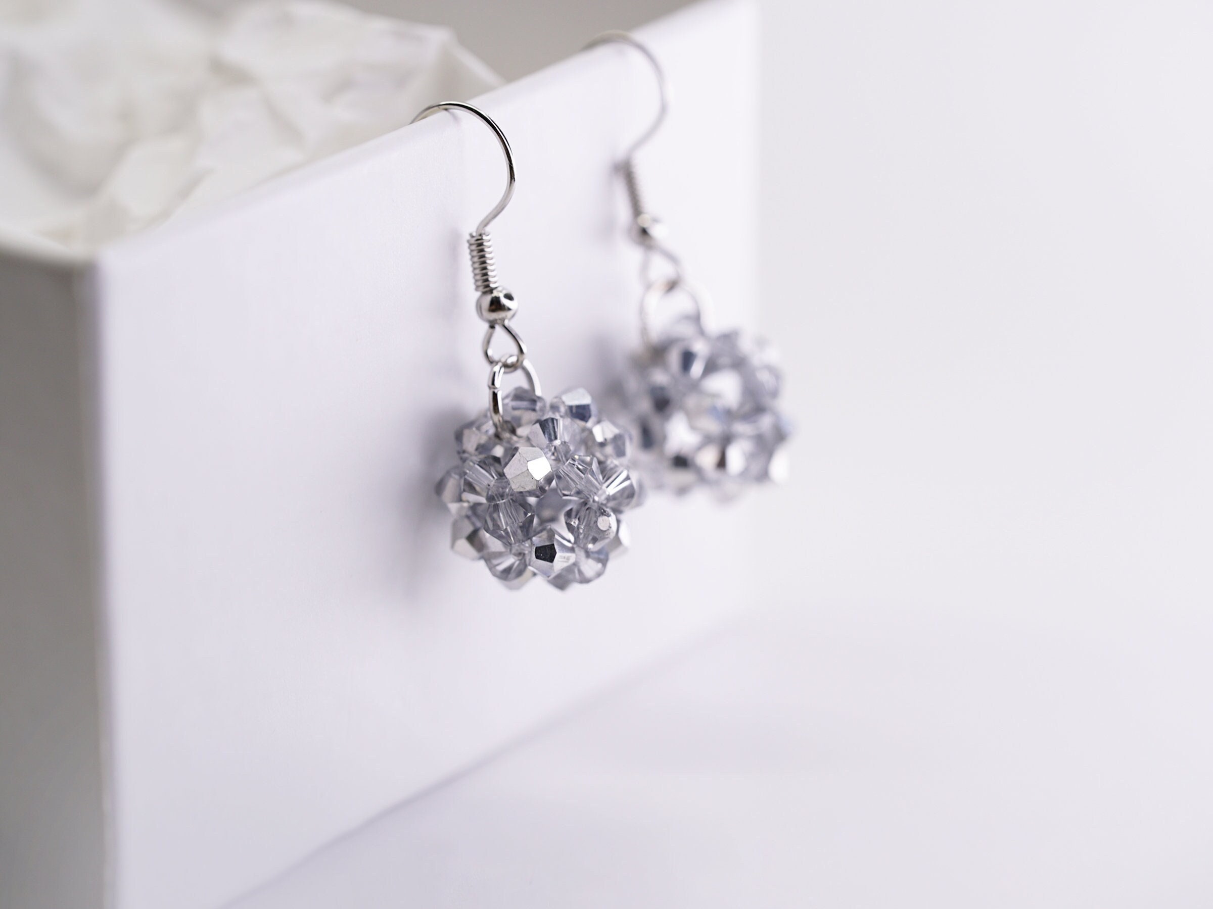 Shiny Bi-cone Earrings, Variety of colors