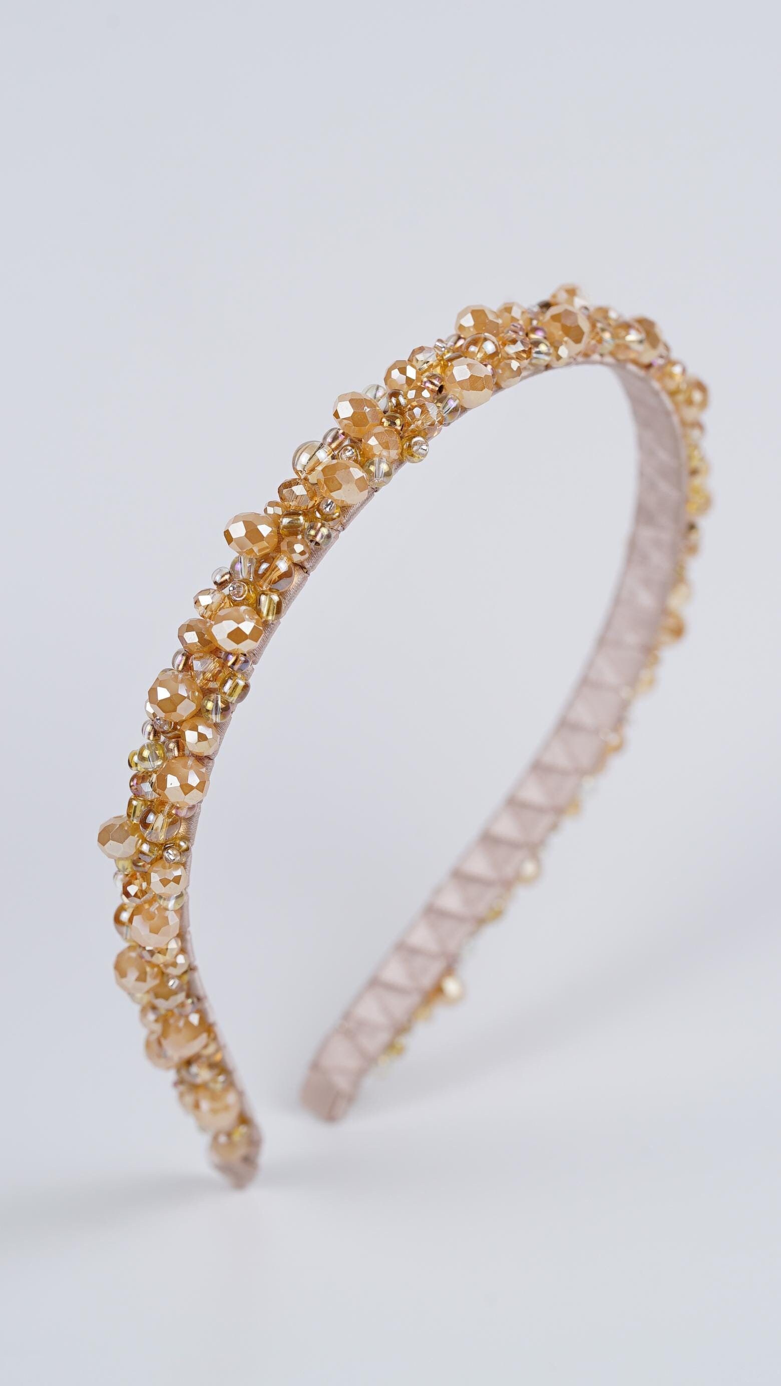 Honey & Cream Beaded Headband