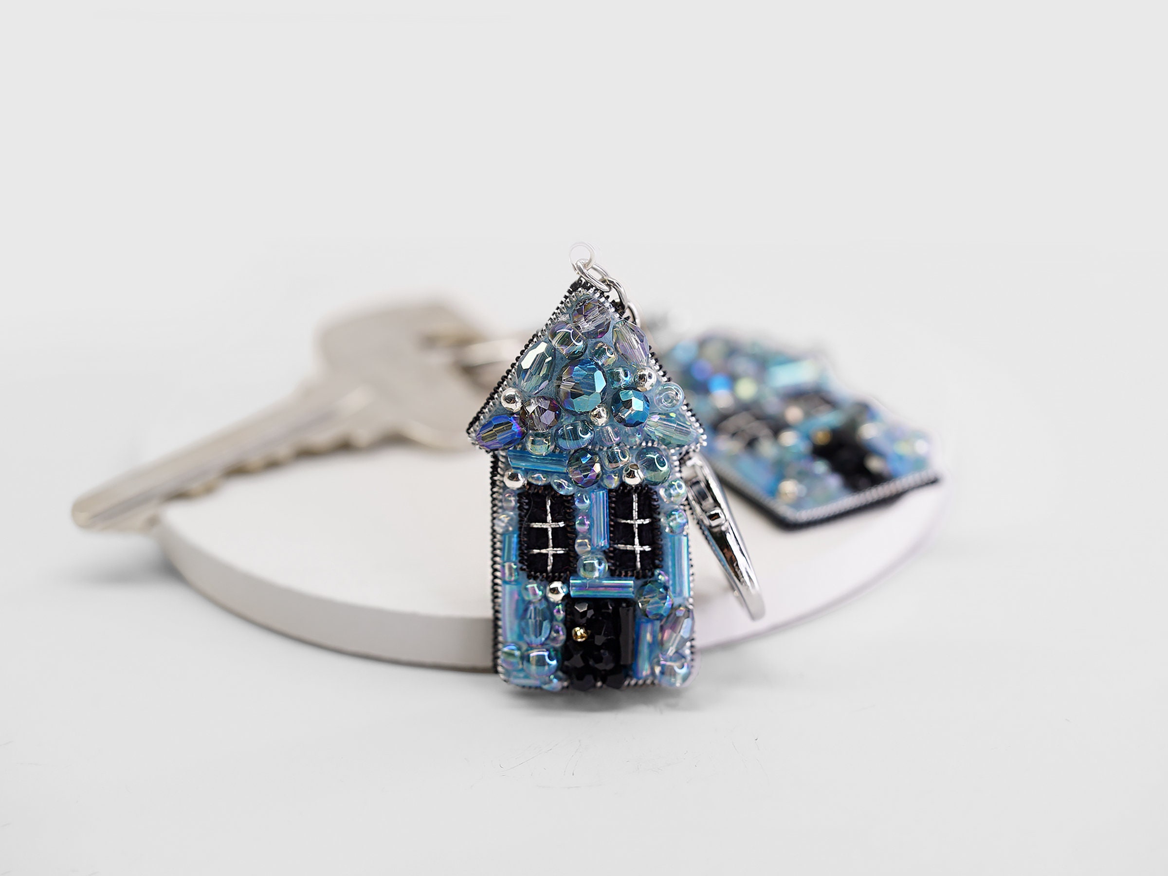 Home Sweet Home - Beaded keychain