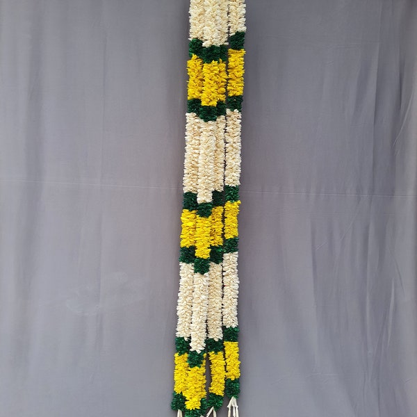 Artificial sola wood flower strings 5 feet length Indian flowers Garland wedding decoration Jasmine beautiful Blossom string