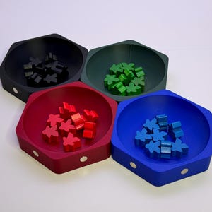 HeckTrays / Bandejas magnéticas hexagonales para piezas de juego, dados, tornillos, artículos pequeños y todo lo que quieras. / Organizador personalizado
