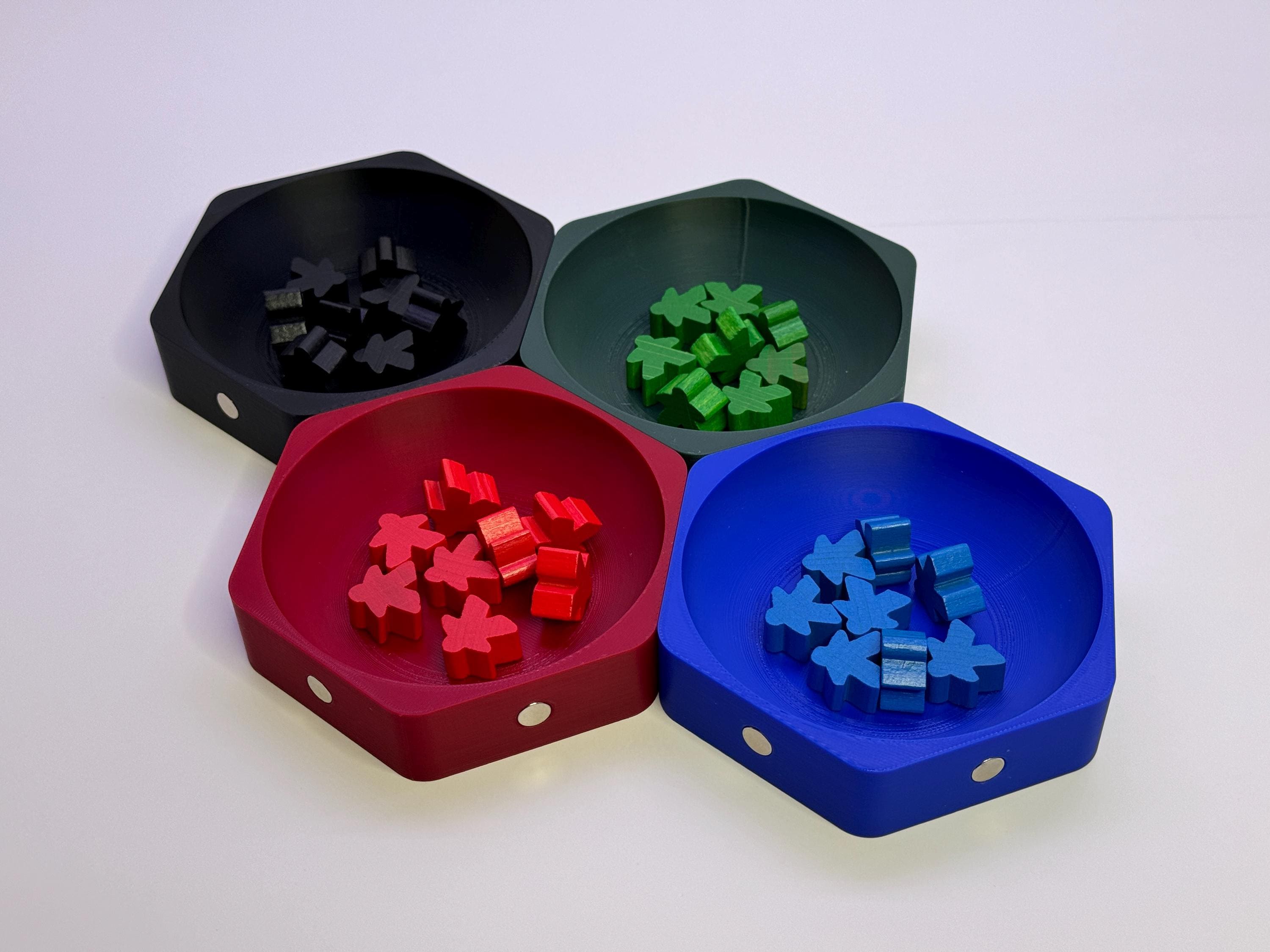 Hexagonal Magnetic Trays: 3D Printed Game Organizer