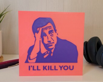 I&#39;ll Kill You - Michael Scott | 3D Printed Tile Art | Wall & Desk Art | The Office | Custom Colors