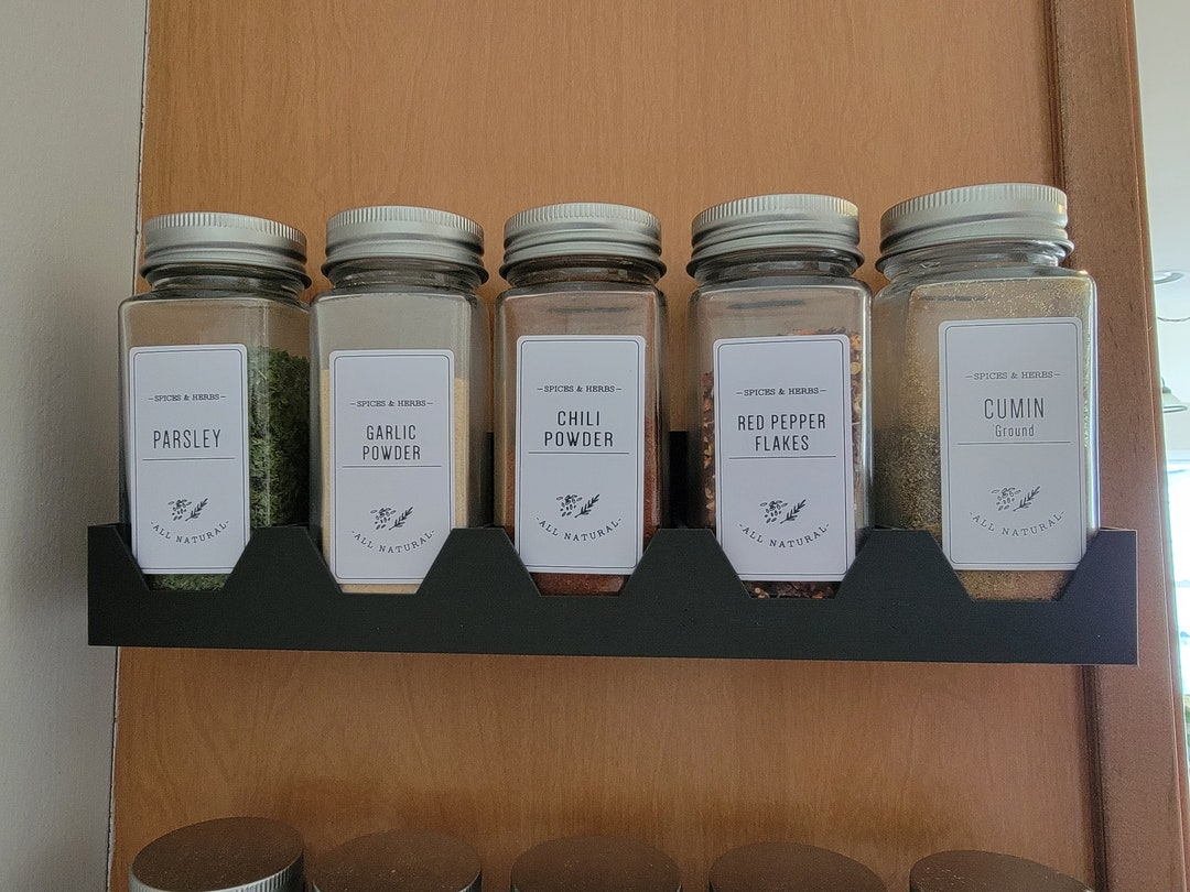 Universal Spice Rack Wall Mountable W/ Command Strips