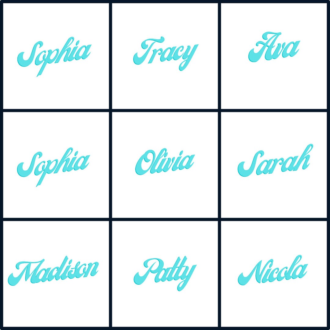 Digital Names PNG Files, Commercial Use, High Quality, Popular Female