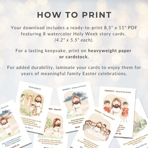 Holy Week Bible Story Cards | Christ-centered Easter Story for Kids ...