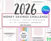 2026 Savings Challenge Planner | Budget Calendar Template | Financial Goals Tracker | MRR