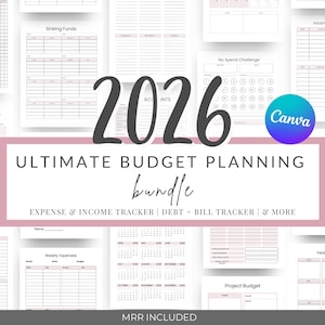 2026 Budget Planner Bundle | Canva | MRR image 1