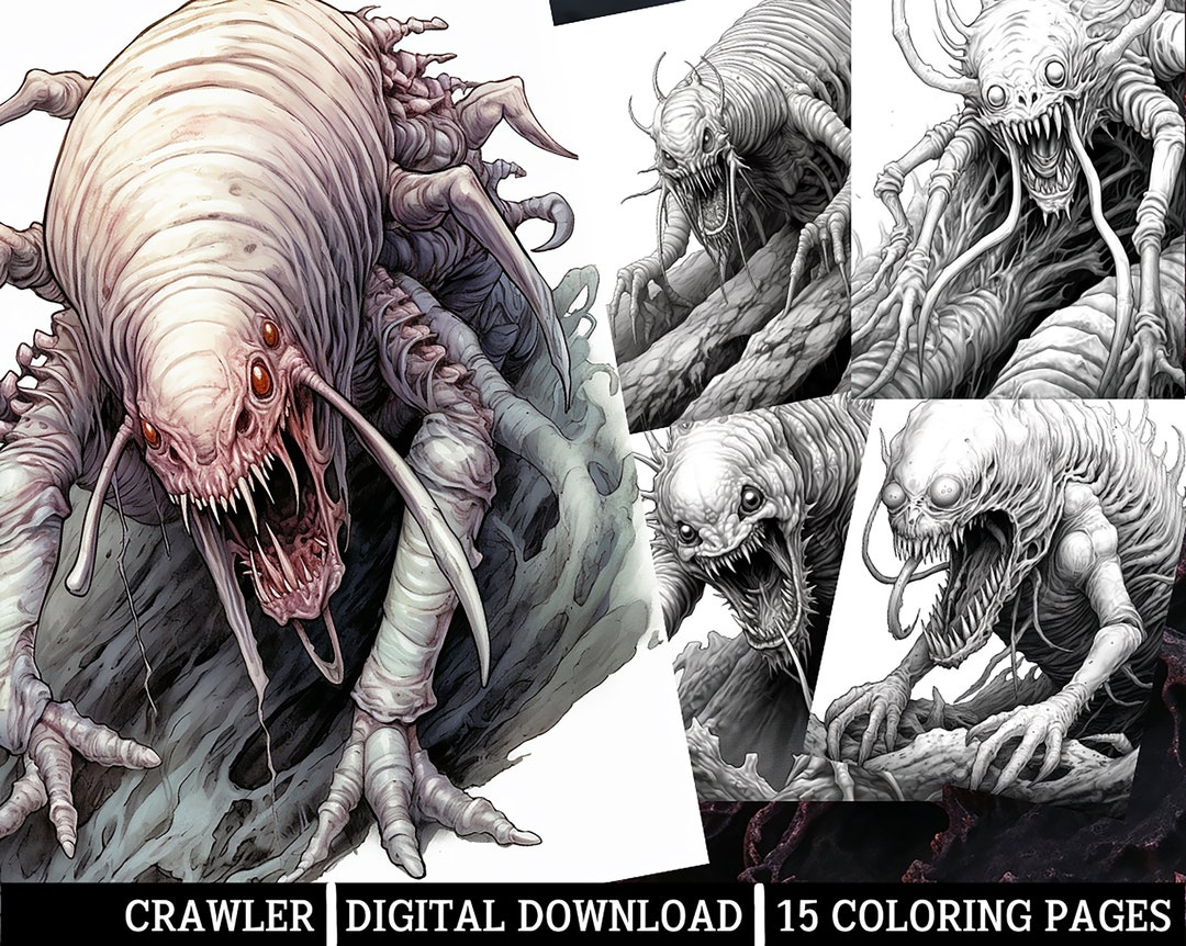 The Crawler Coloring Pages for Adults instant Download - Etsy