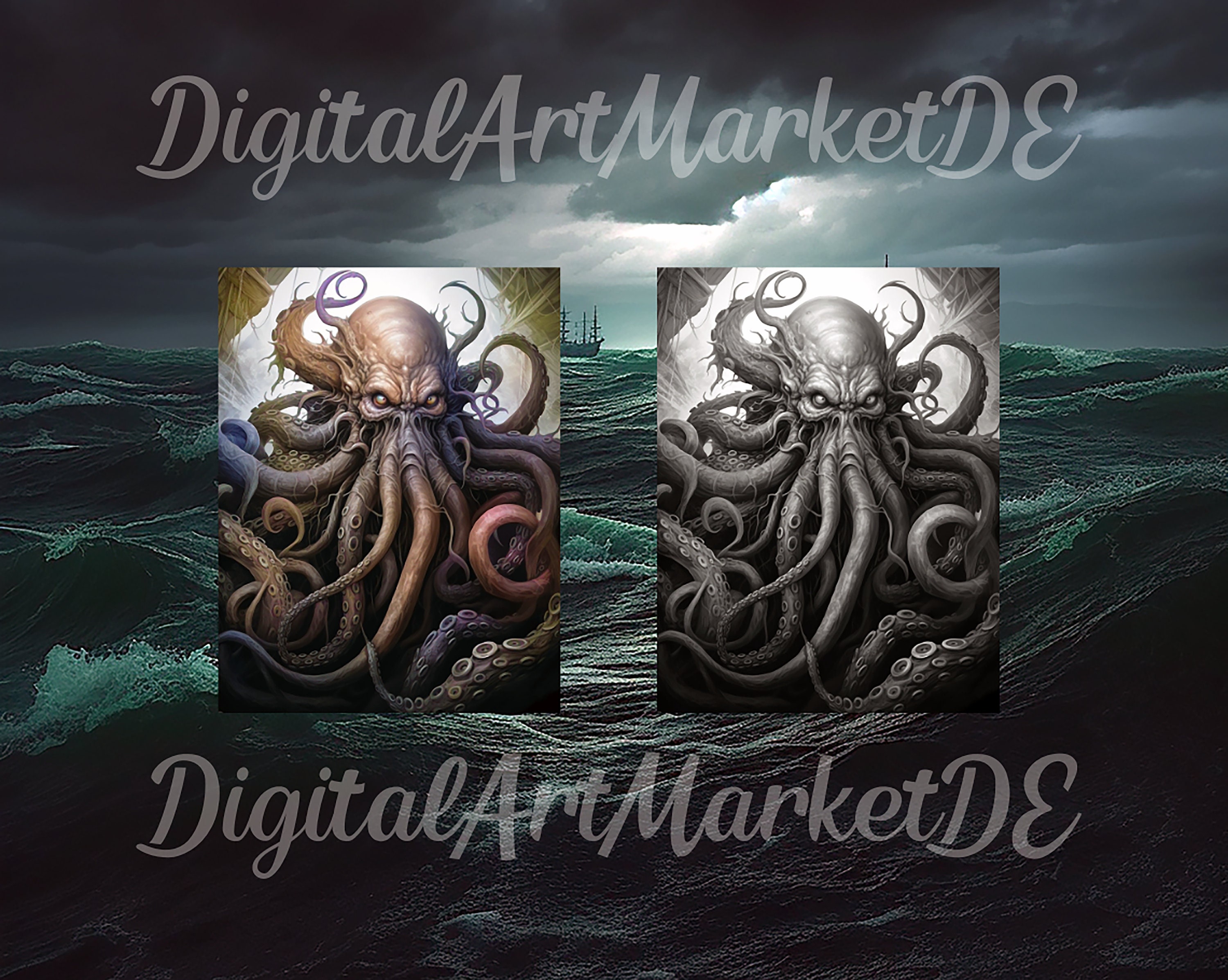 The Kraken Coloring Pagesfor Adults Instant Download - Etsy