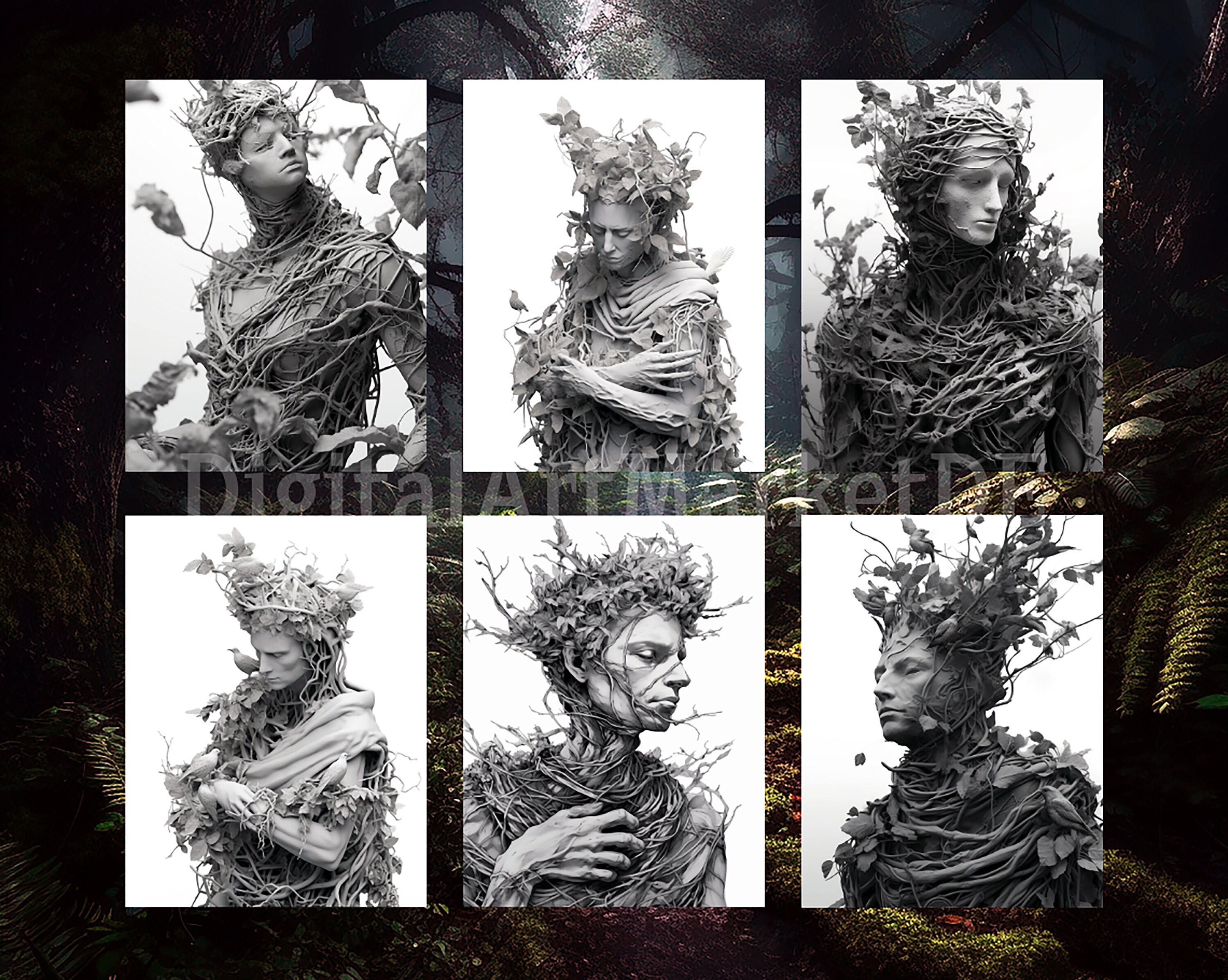 Tree Creatures treeatures Coloring Pagesfor - Etsy
