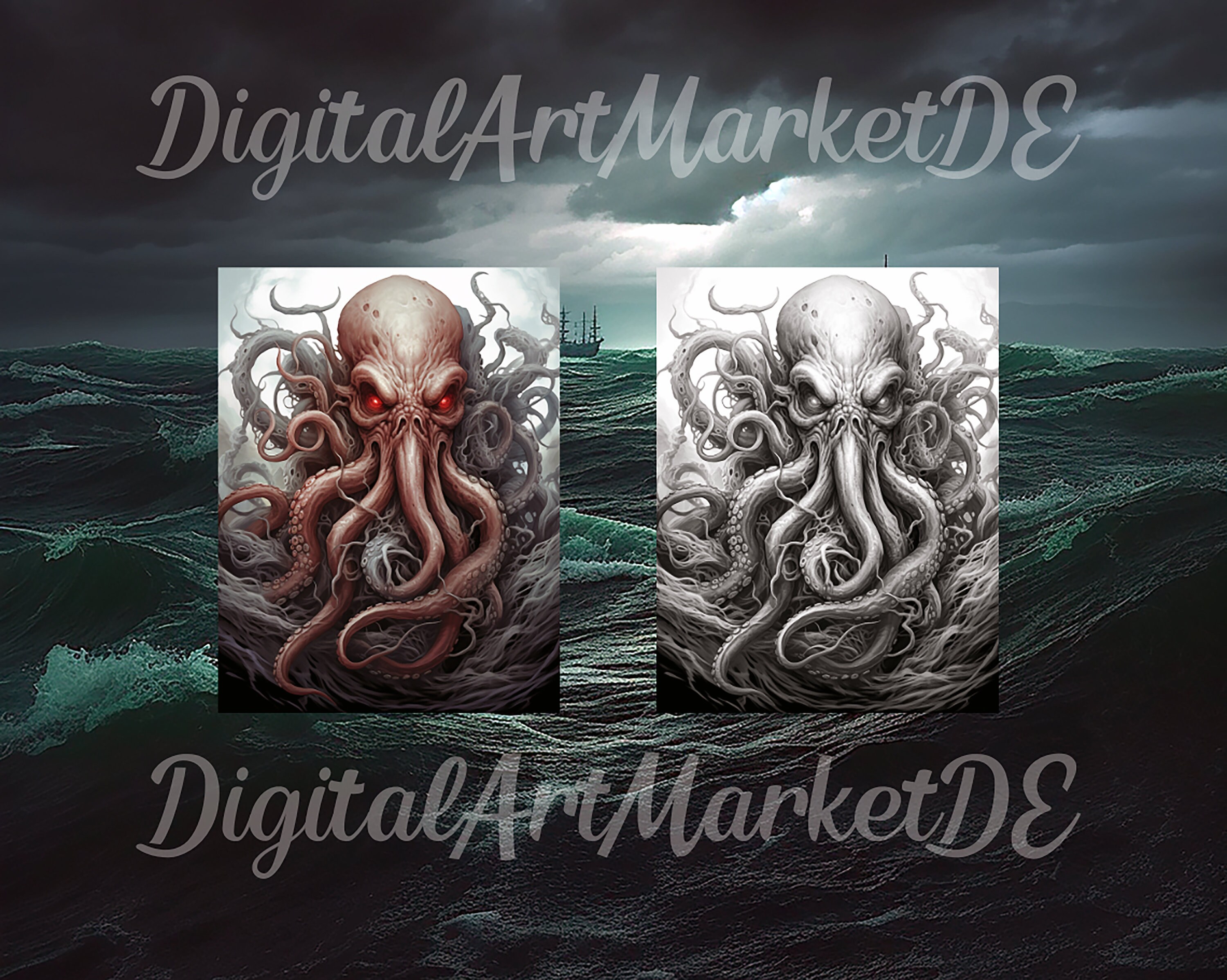 The Kraken Coloring Pagesfor Adults Instant Download - Etsy