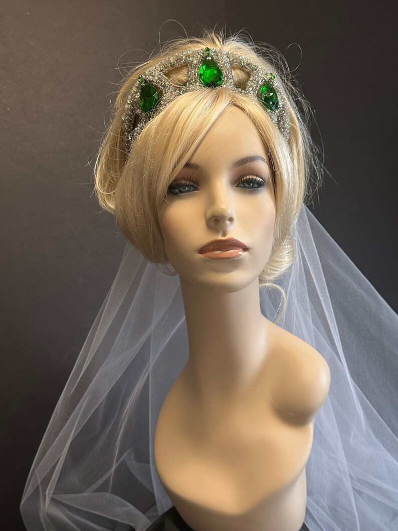 Superb Embroidered Wedding Diadem Tsarina Inspired Kokoshnick Style