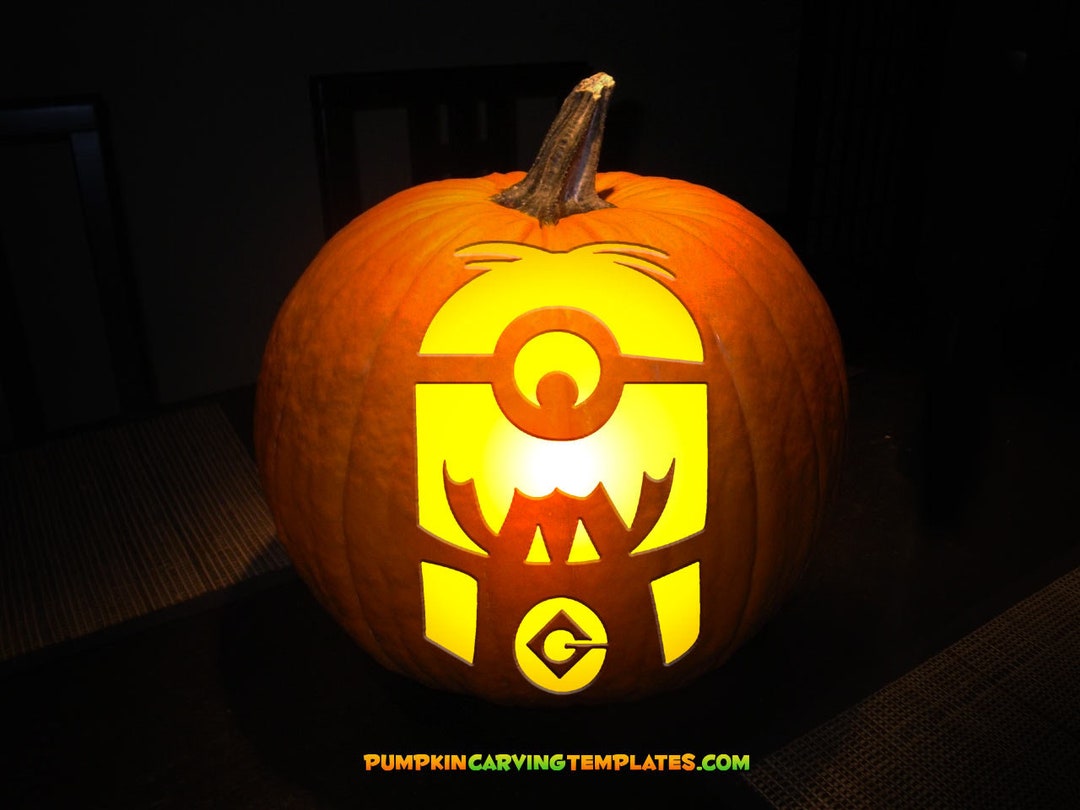 PUMPKIN CARVING TEMPLATE Instant Digital Download Print at