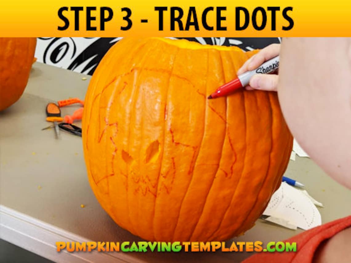 PUMPKIN CARVING TEMPLATE Stencil Instant Digital Download Etsy