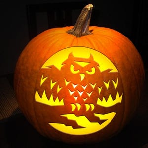 PUMPKIN CARVING TEMPLATE Stencil Instant Digital Download Print at Home Today Halloween Fun for Whole Family Easy to Use 047