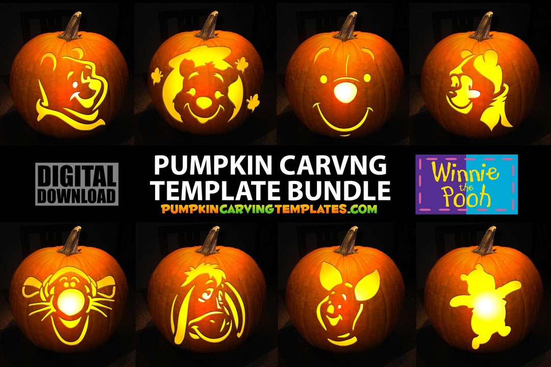 PUMPKIN CARVING TEMPLATE Bundle Instant Digital Download Print