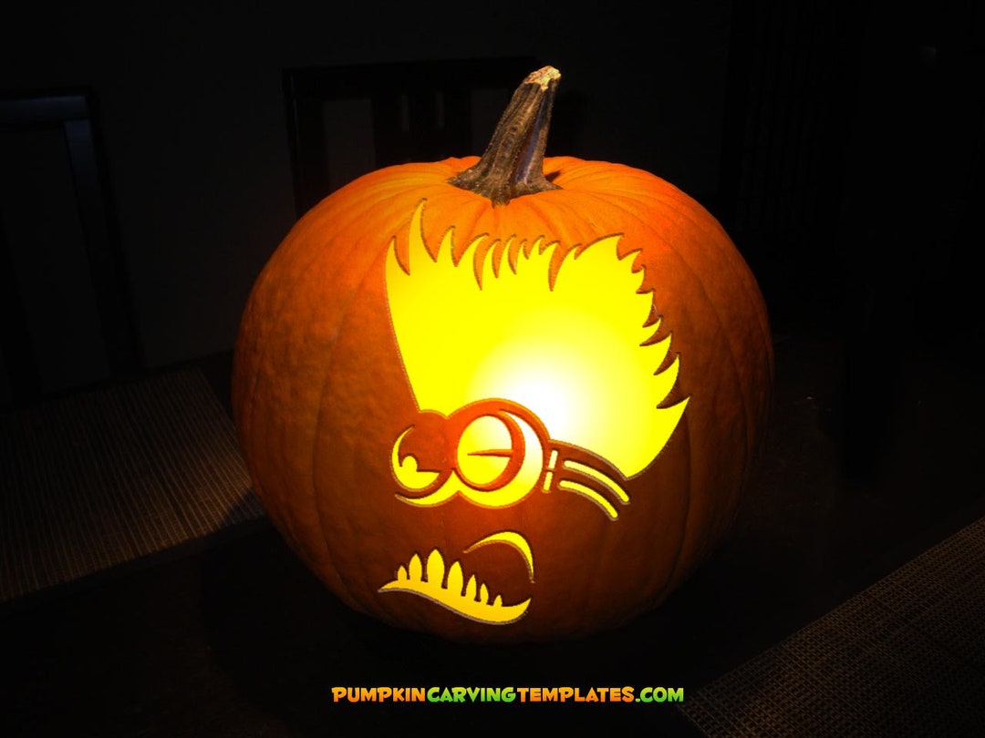 PUMPKIN CARVING TEMPLATE Instant Digital Download Print at