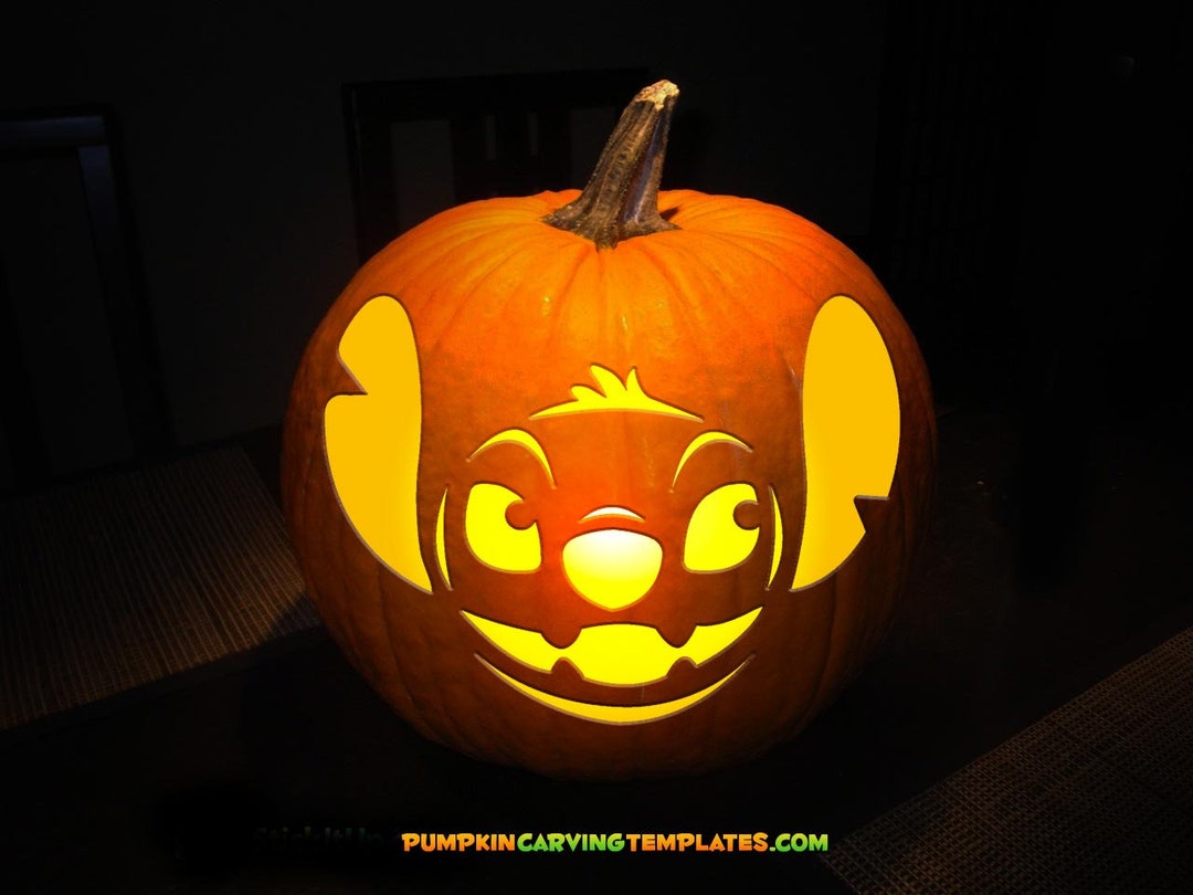 Stitch Pumpkin Stencil Mom Wife Busy Life 