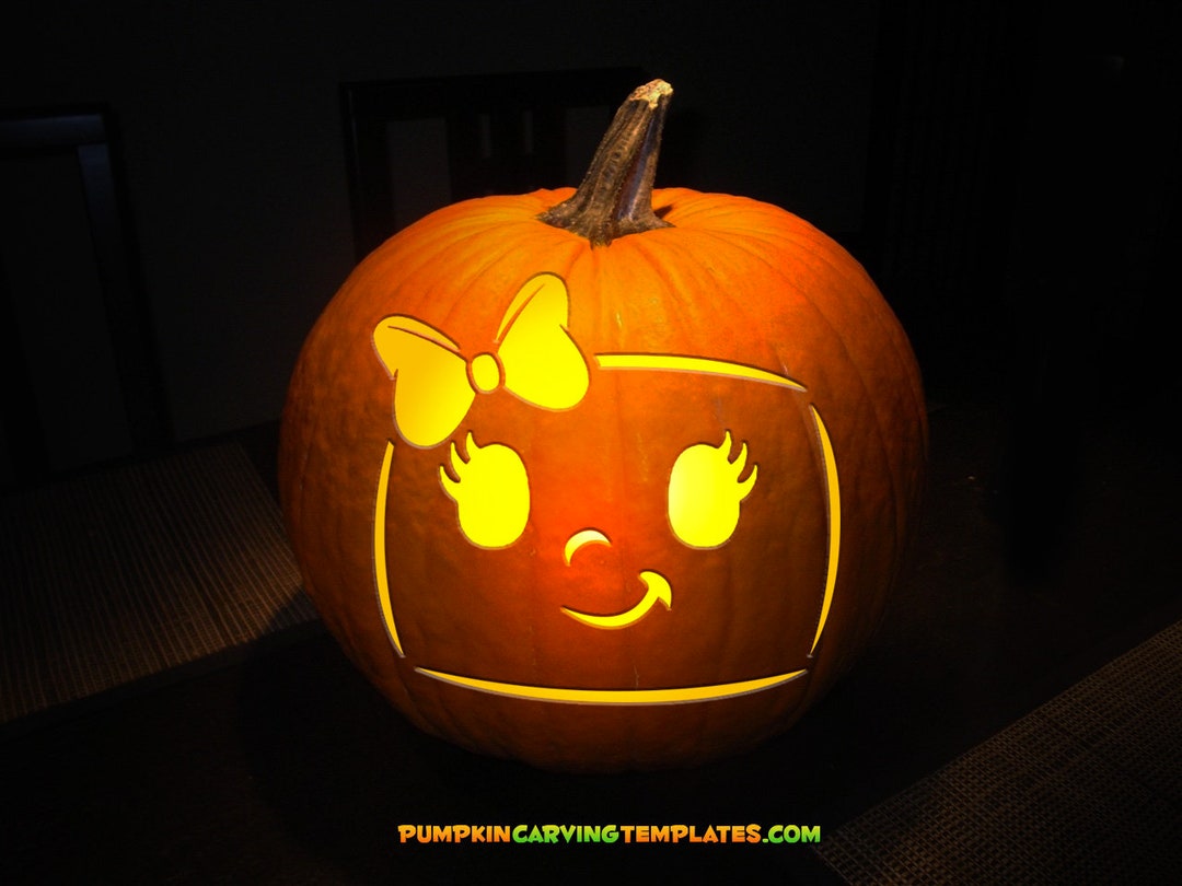 PUMPKIN CARVING TEMPLATE Instant Digital Download Print at