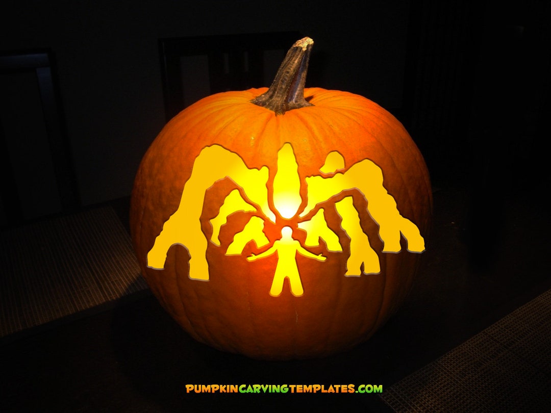 PUMPKIN CARVING TEMPLATE Instant Digital Download Print at