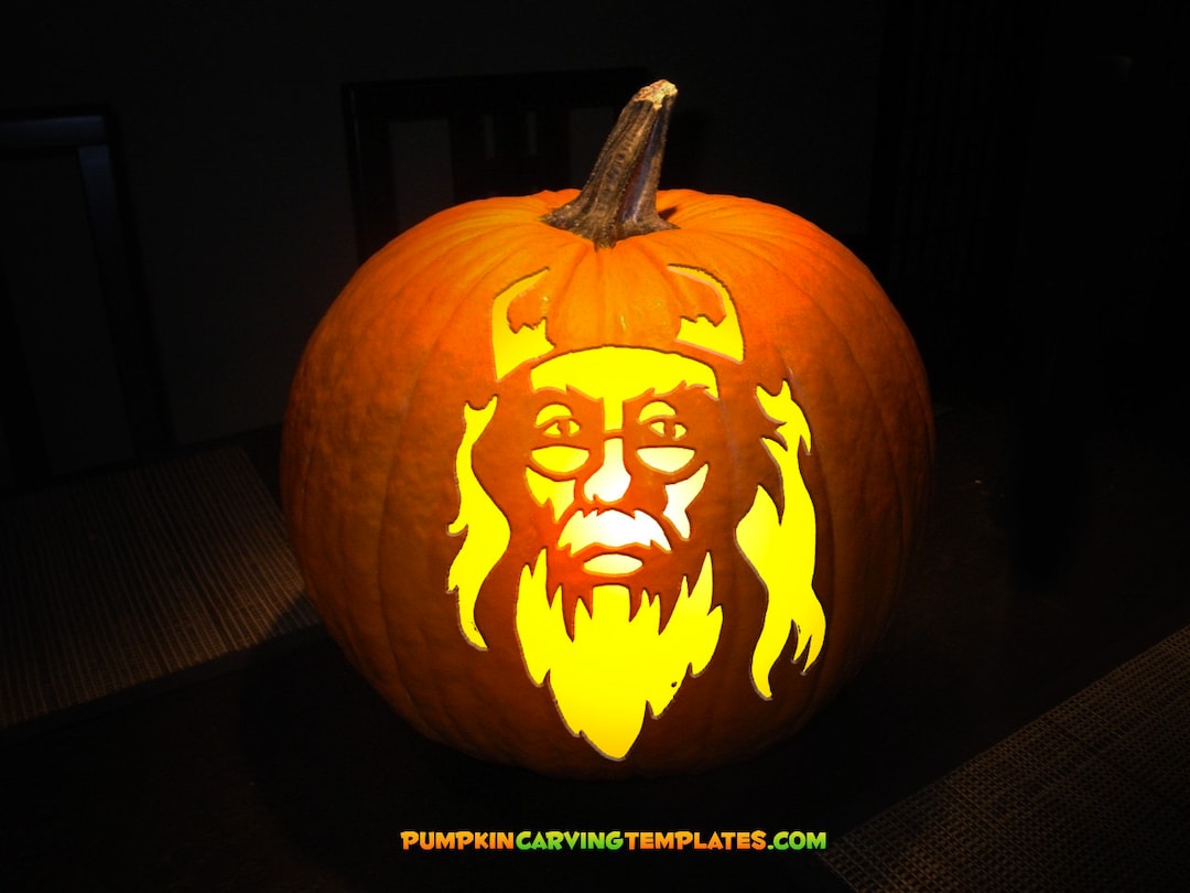 PUMPKIN CARVING TEMPLATE Instant Digital Download Print at