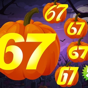 MALL FÖR PUMPASKÄRNING 67 Roliga Barn Meme Nummer Schabloner Direkt Digital Nedladdning Utskrift Hem