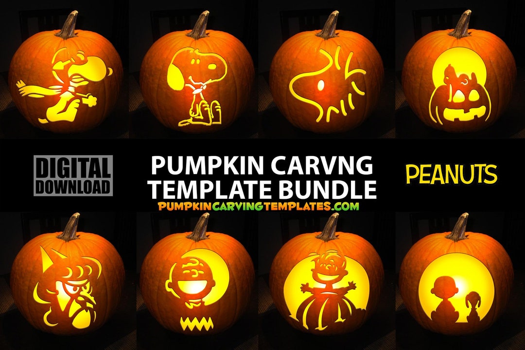 PUMPKIN CARVING TEMPLATE Bundle Instant Digital Download Print