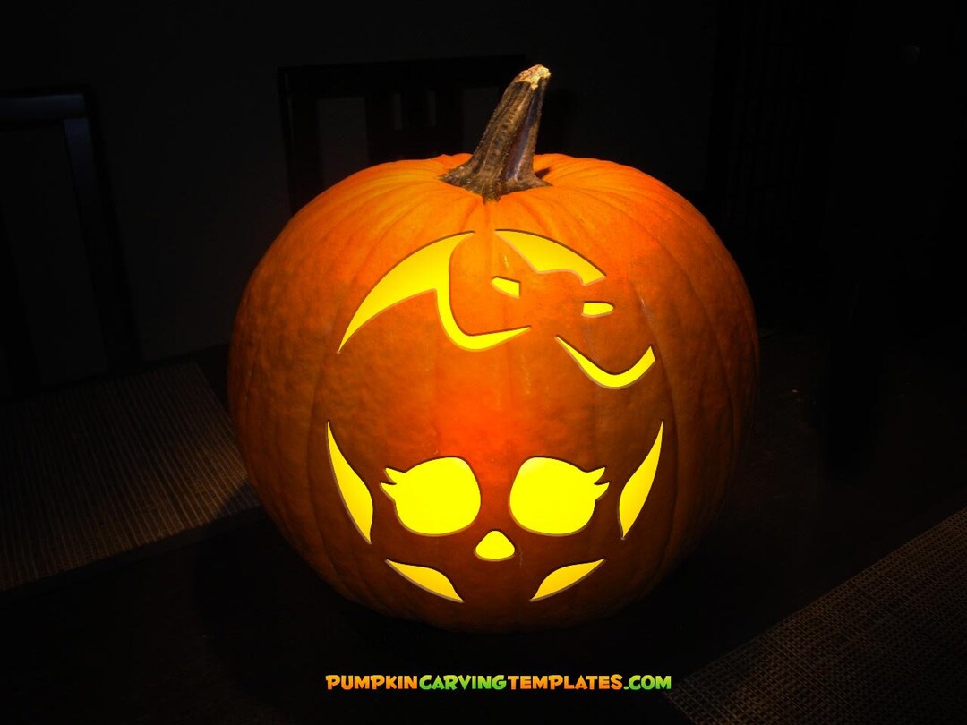 PUMPKIN CARVING TEMPLATE Stencil Instant Digital Download Print at Home ...