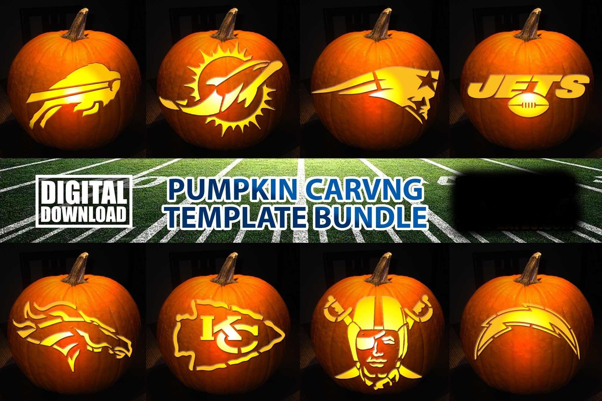 PUMPKIN CARVING TEMPLATE Stencil Bundle Instant Digital Download Print ...