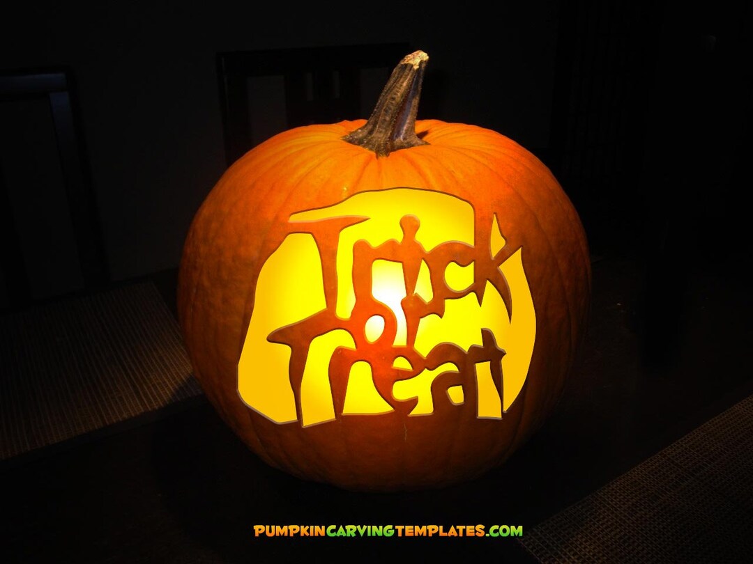 PUMPKIN CARVING TEMPLATE Instant Digital Download Print at