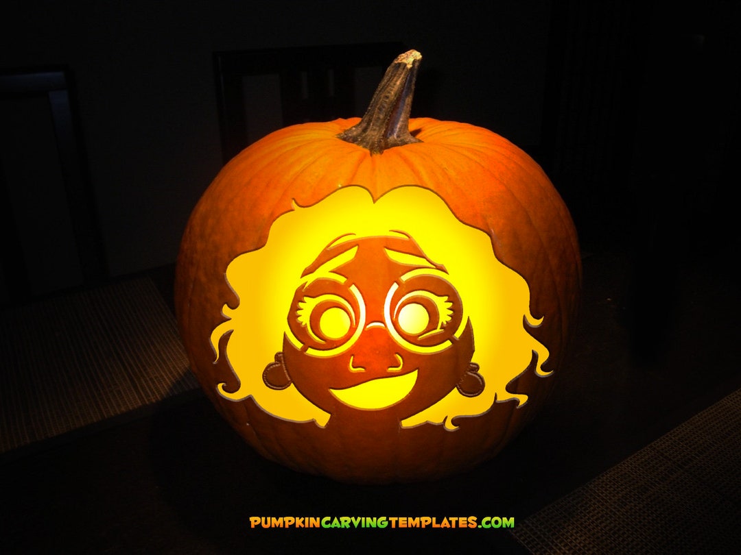 PUMPKIN CARVING TEMPLATE Stencil Instant Digital Download Print at Home ...