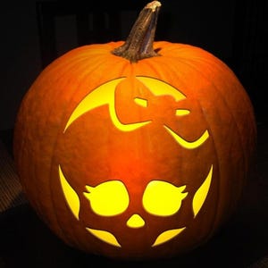 PUMPKIN CARVING TEMPLATE Stencil Instant Digital Download Print at Home Today Halloween Fun for Whole Family Easy to Use 135