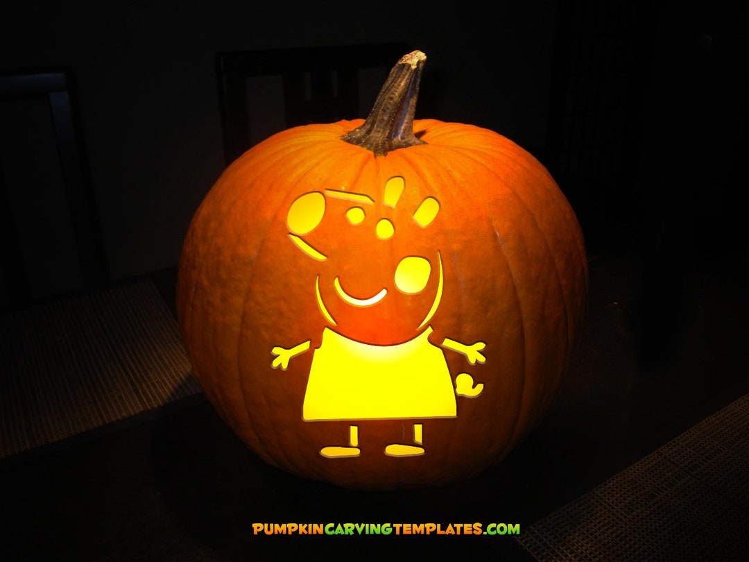 PUMPKIN CARVING TEMPLATE Instant Digital Download Print at