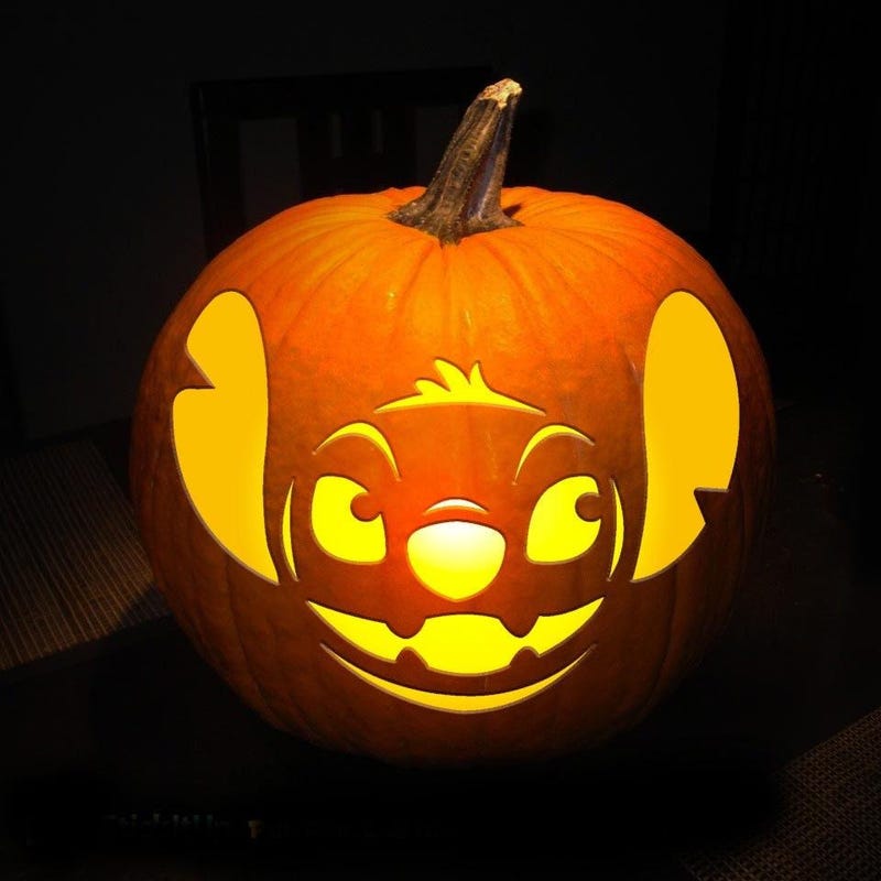 Lilo and Stitch Pumpkin Stencil - Etsy