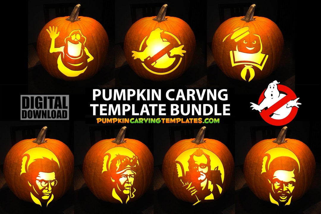 PUMPKIN CARVING TEMPLATE Bundle Instant Digital Download Print