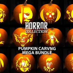 STENCIL DE TALLA DE CALABAZA Plantilla Mega Paquete Descarga digital instantánea Impresión en casa hoy Diversión de Halloween para toda la familia Fácil de usar